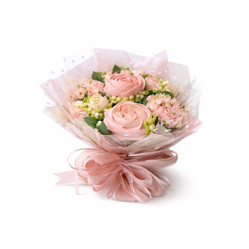 Rosé Petal Muffin Bouquet