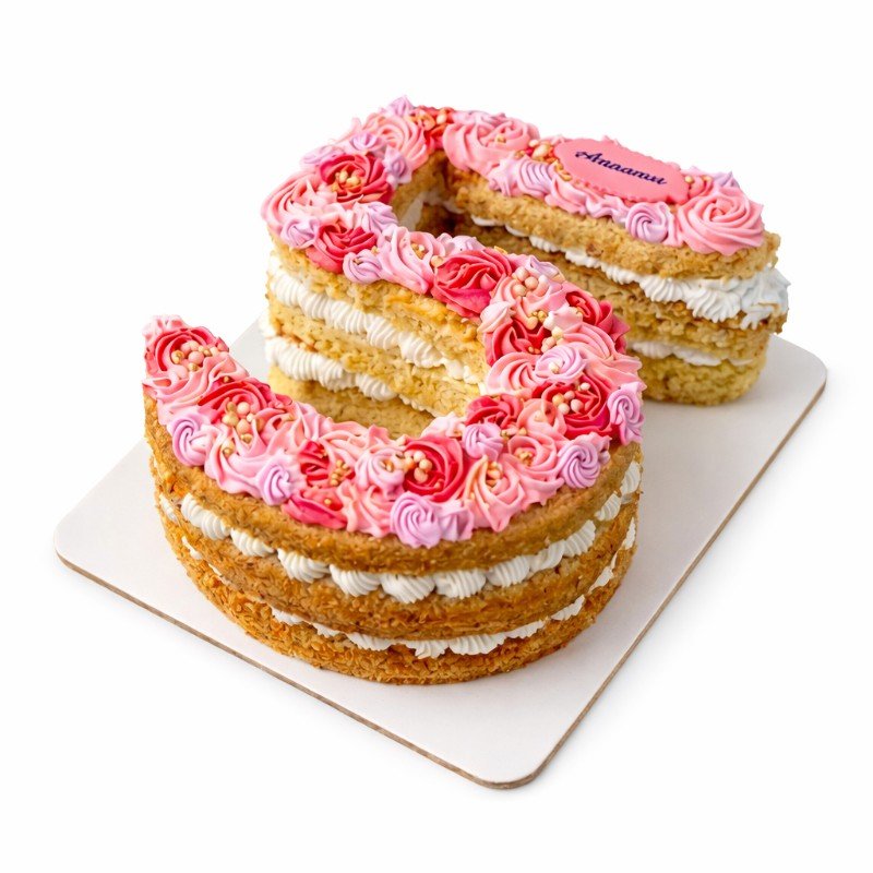 Number Shape Celebration Cake